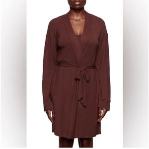 SKIMS Soft Lounge Robe in Cocoa
